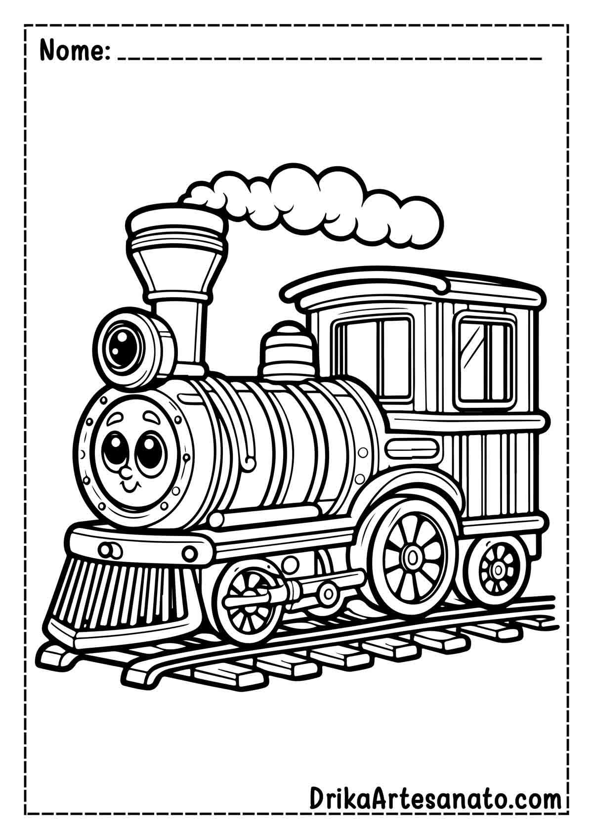 Desenho de Trem Infantil para Imprimir