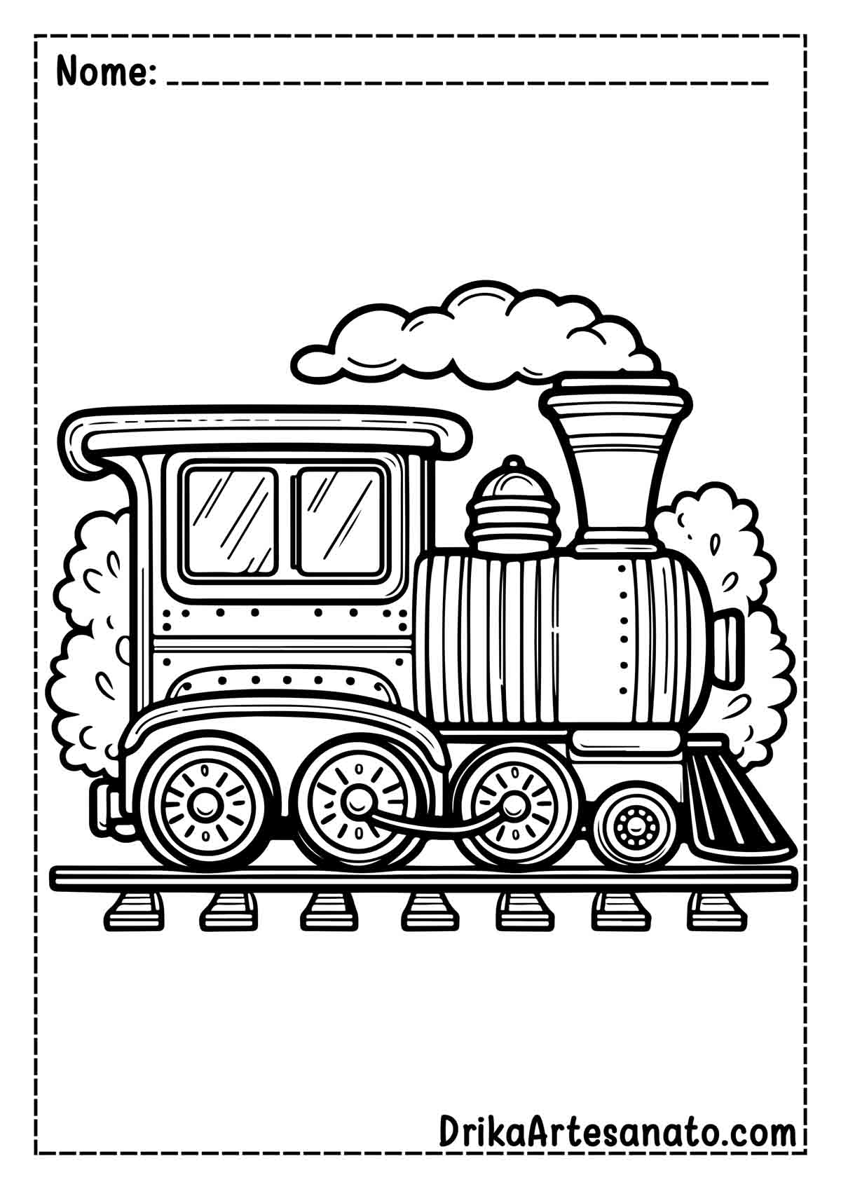 Desenho de Trem de Ferro para Colorir