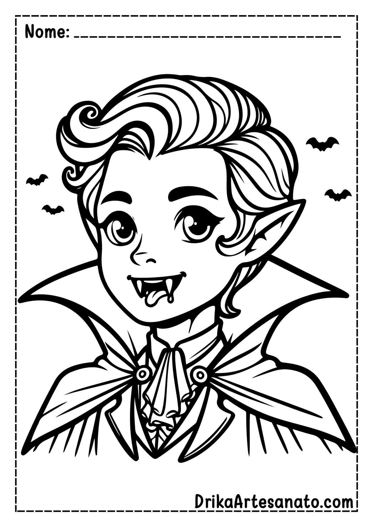 Desenho de Vampiro para Colorir