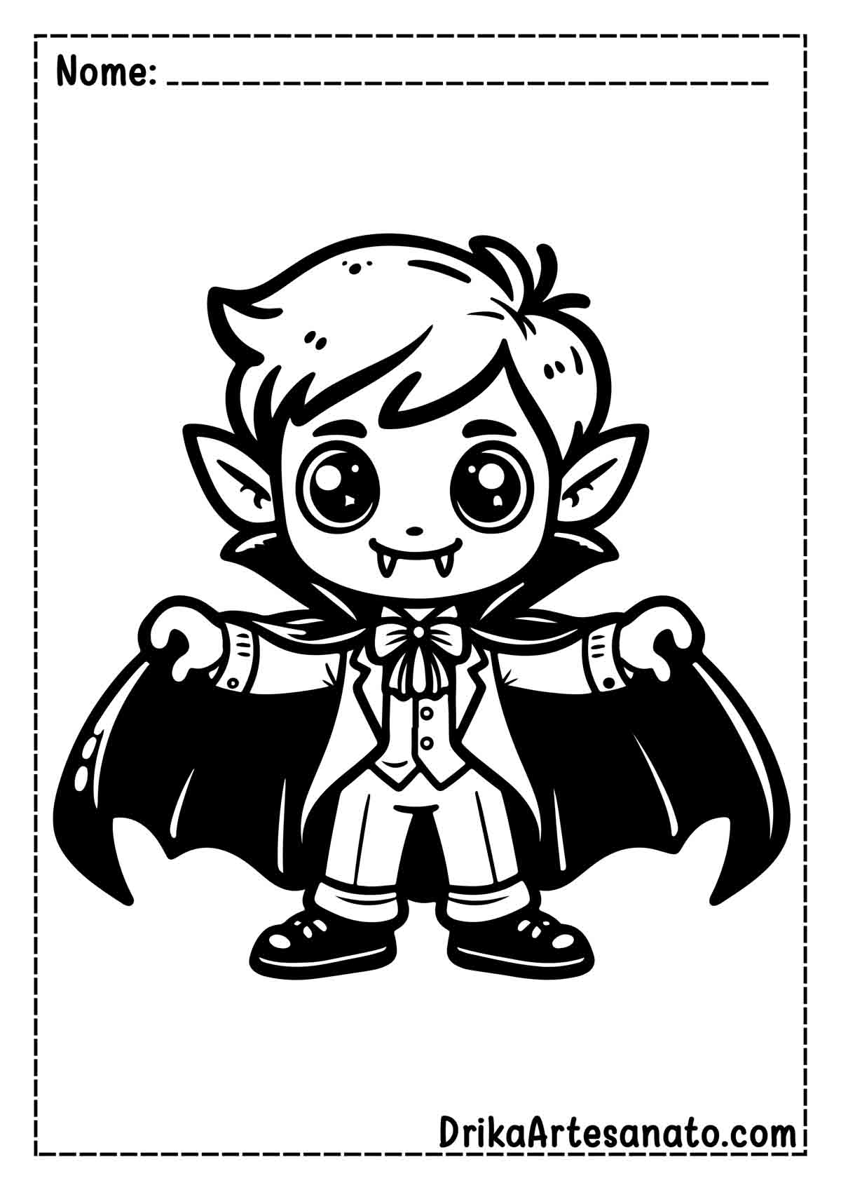 Desenho de Vampiro para Colorir