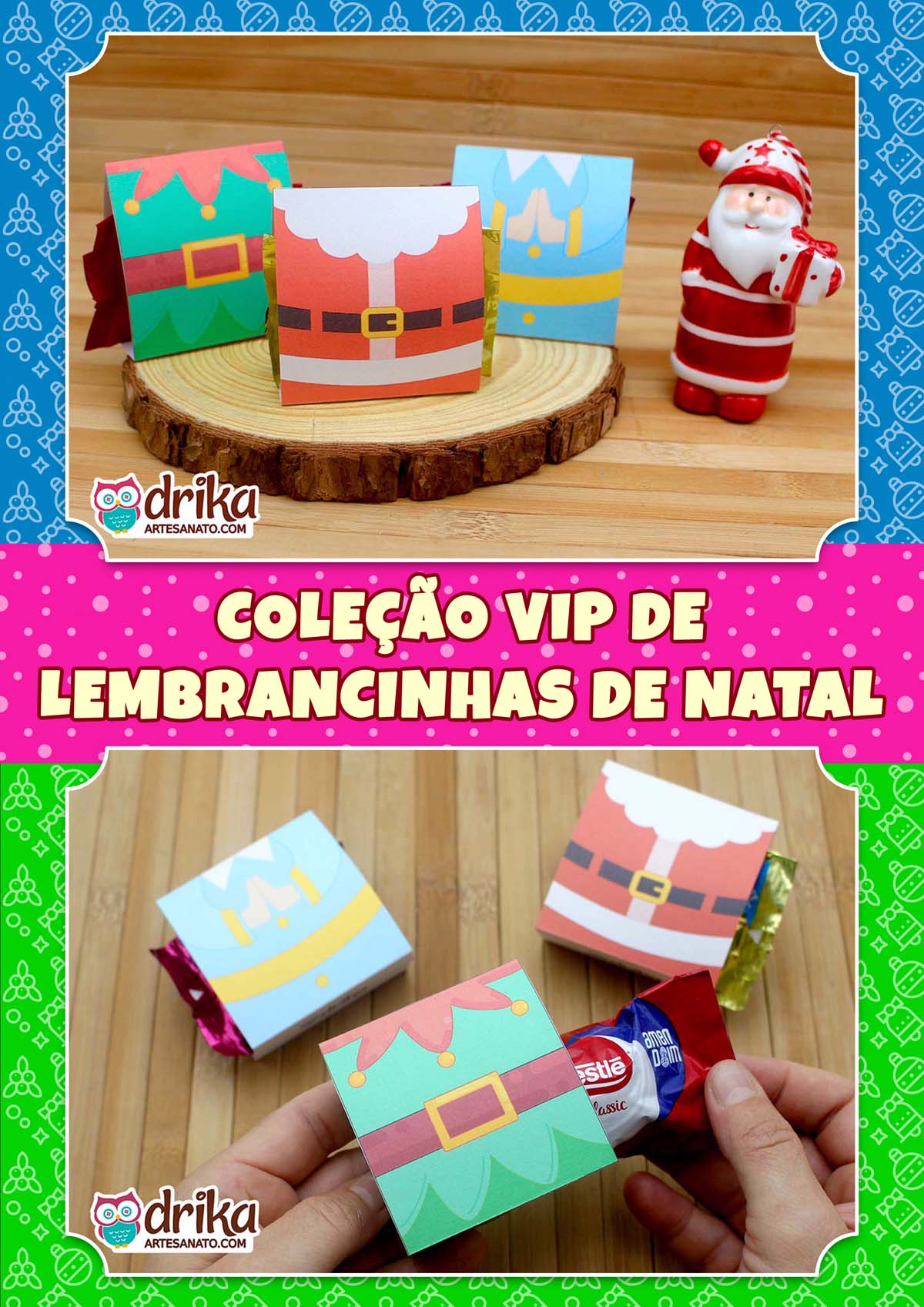 Encante Neste Natal com as Camisas Porta Bombom Fofíssimas