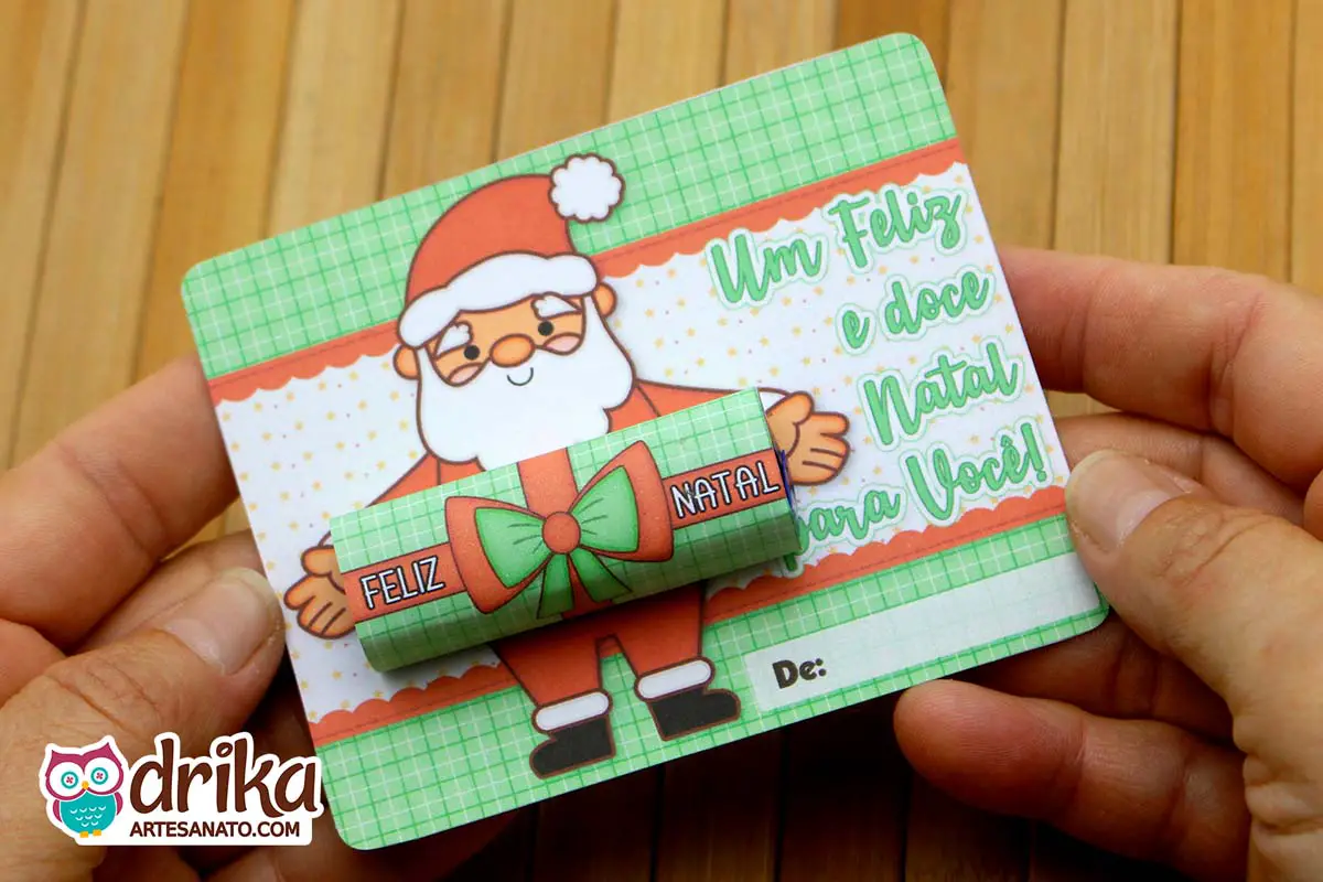 Card com Bis de Papai Noel: Uma Lembrancinha para Educação Infantil