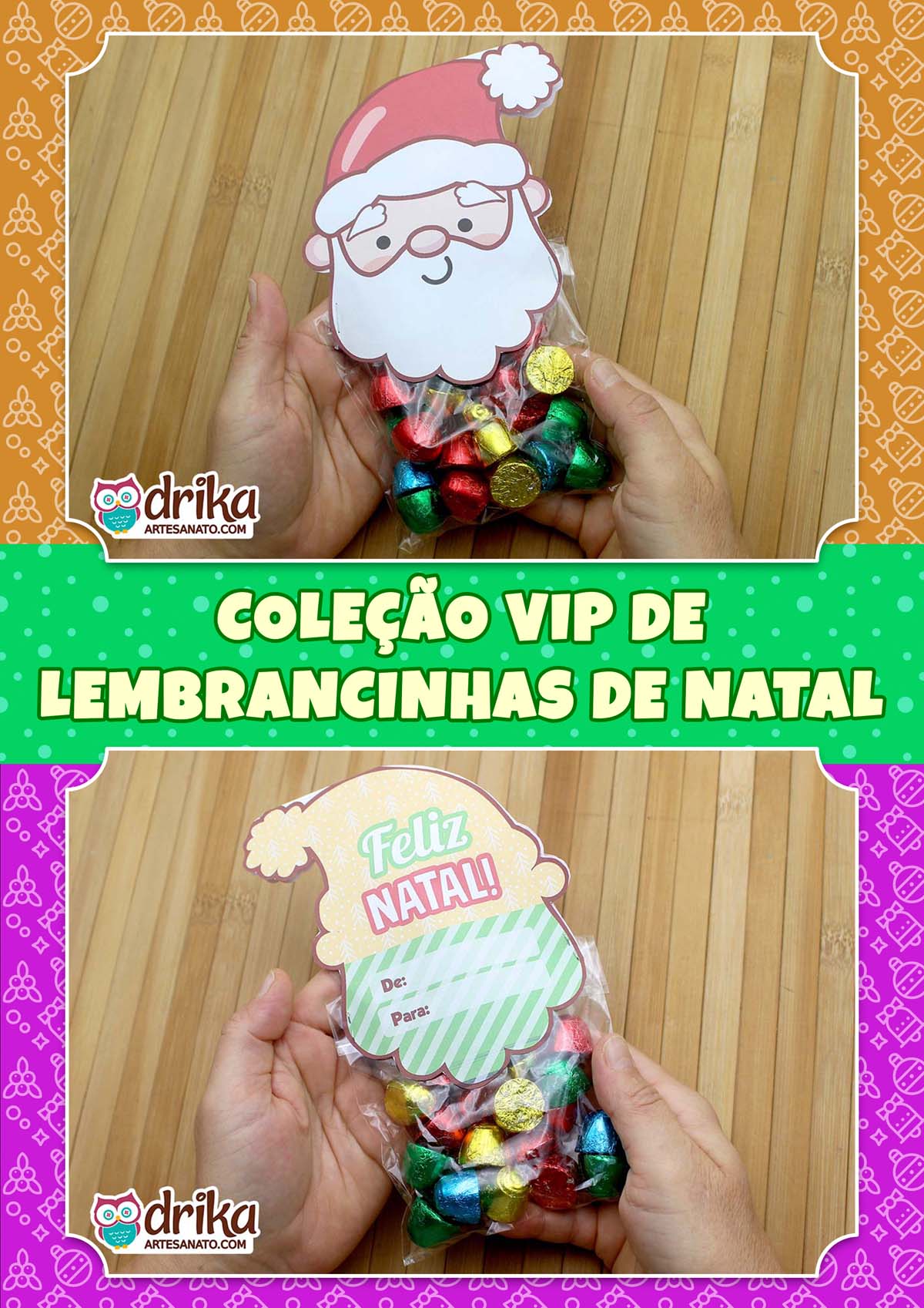 Lembrancinha de Natal Simples: Encante com a Lapela de Papai Noel