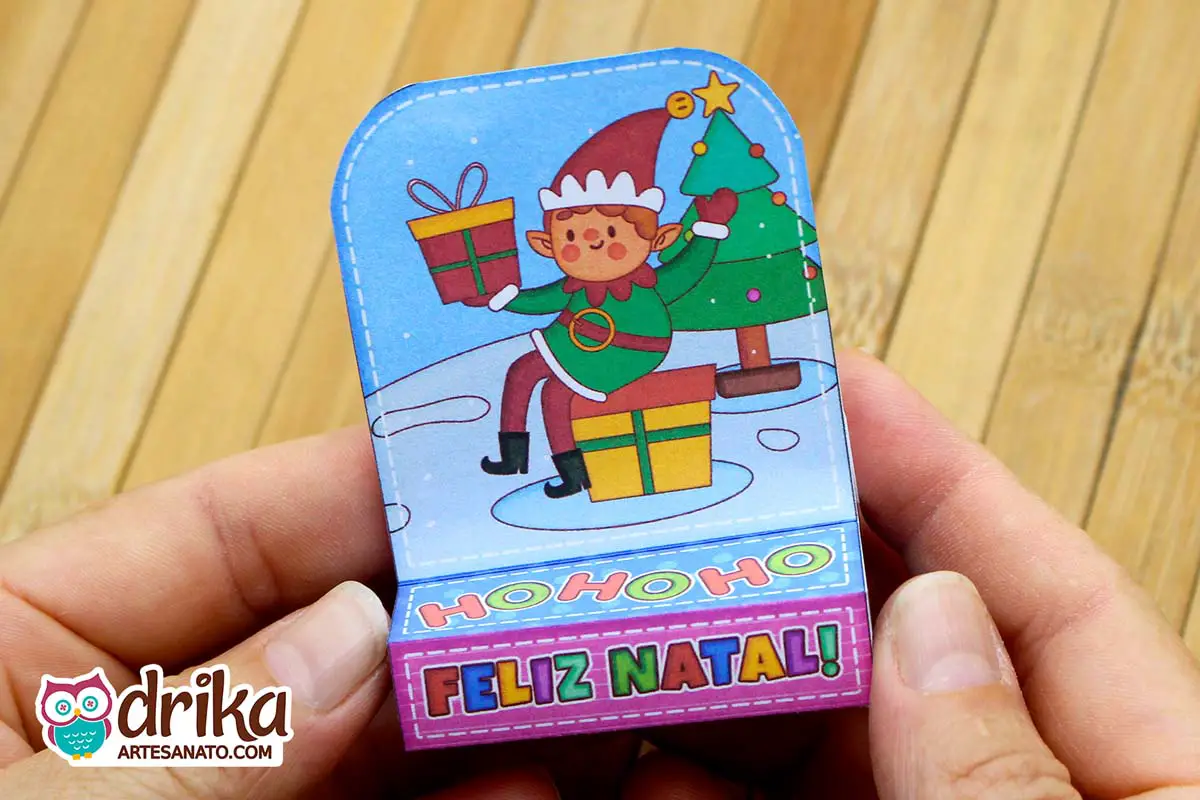 Lembrancinha de Natal Fácil: Porta Bis Duplo Feliz Natal de Elfo