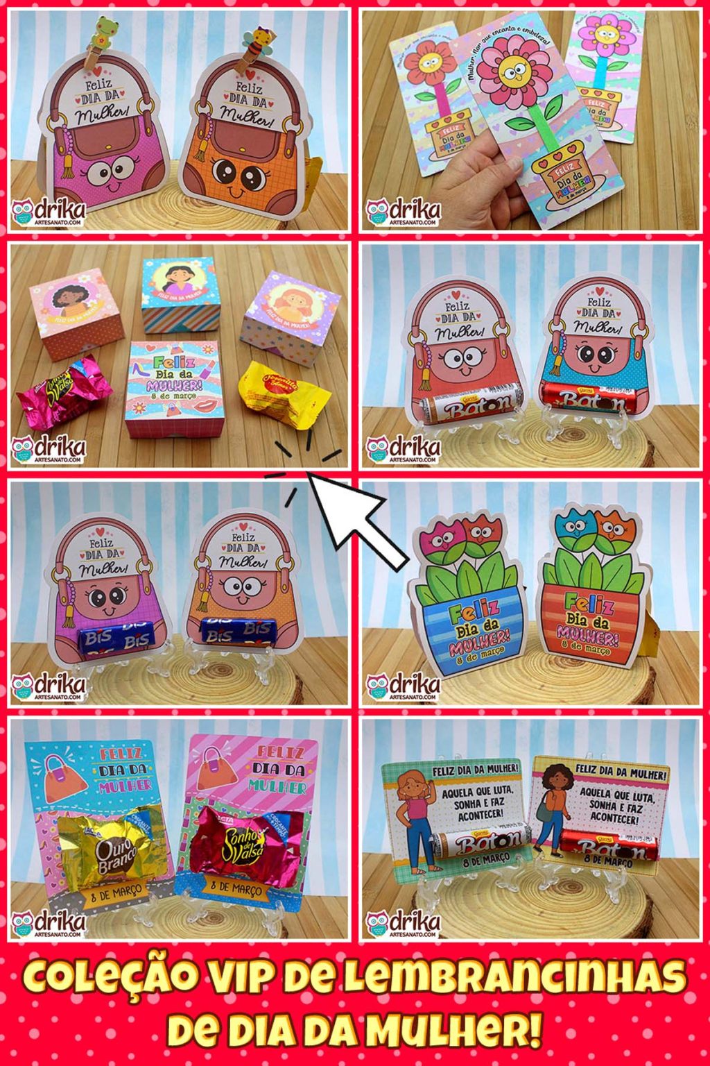 Lembrancinha de Dia da Mulher: Cartão Porta Lixa de Unha