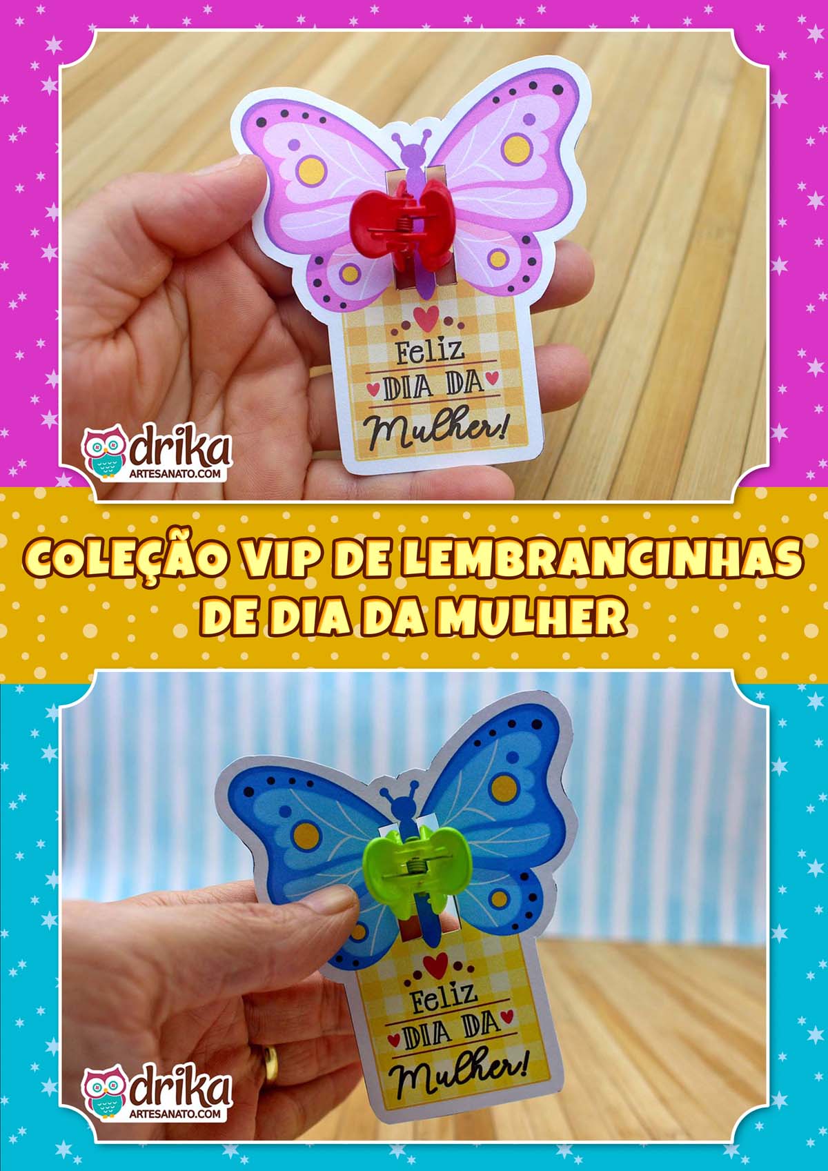 Pequenos Presentes, Grandes Sorrisos: Card Mini Piranha com Borboleta