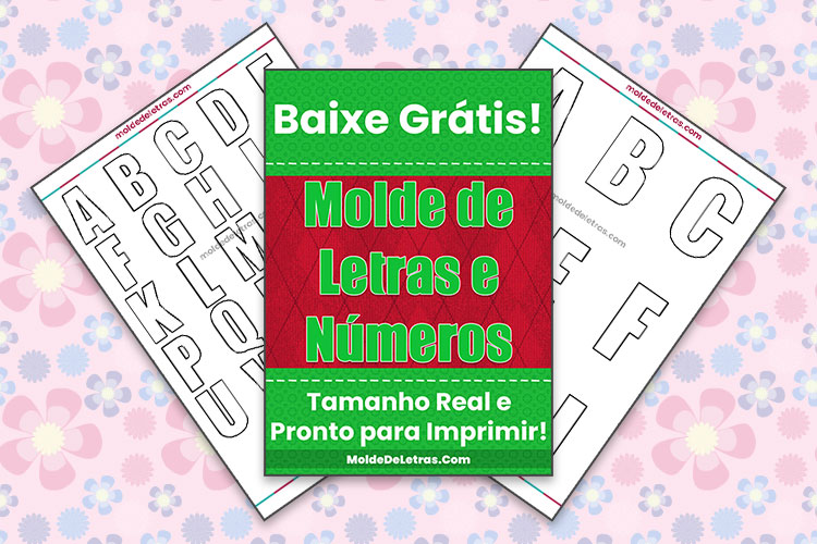 Molde de Letras e Números Fonte Gabo