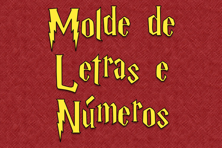 Molde de Letras e Números Estilo Harry Potter em PDF