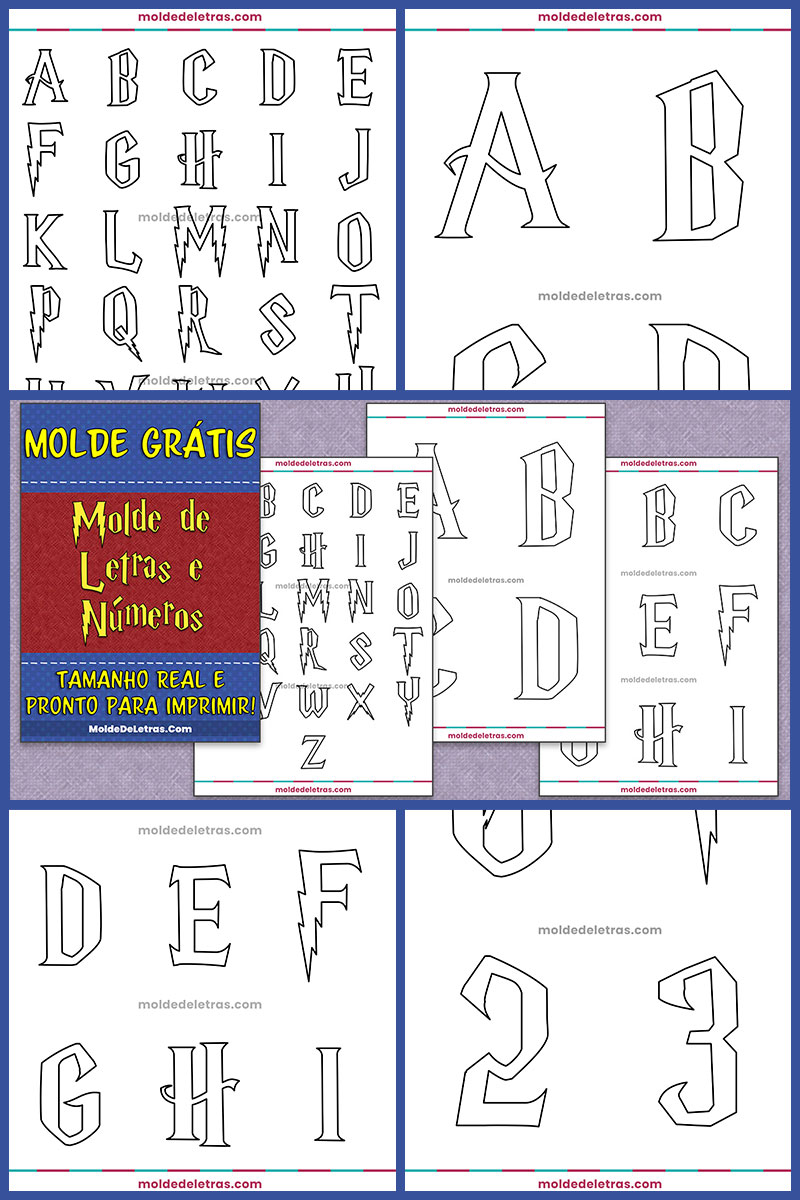 Molde de Letras Estilo Harry Potter