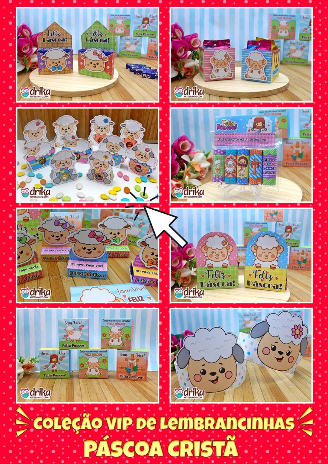 Lembrancinha de Páscoa Cristã: 10 Modelos de Coroa de Ovelha e Cordeiro ...
