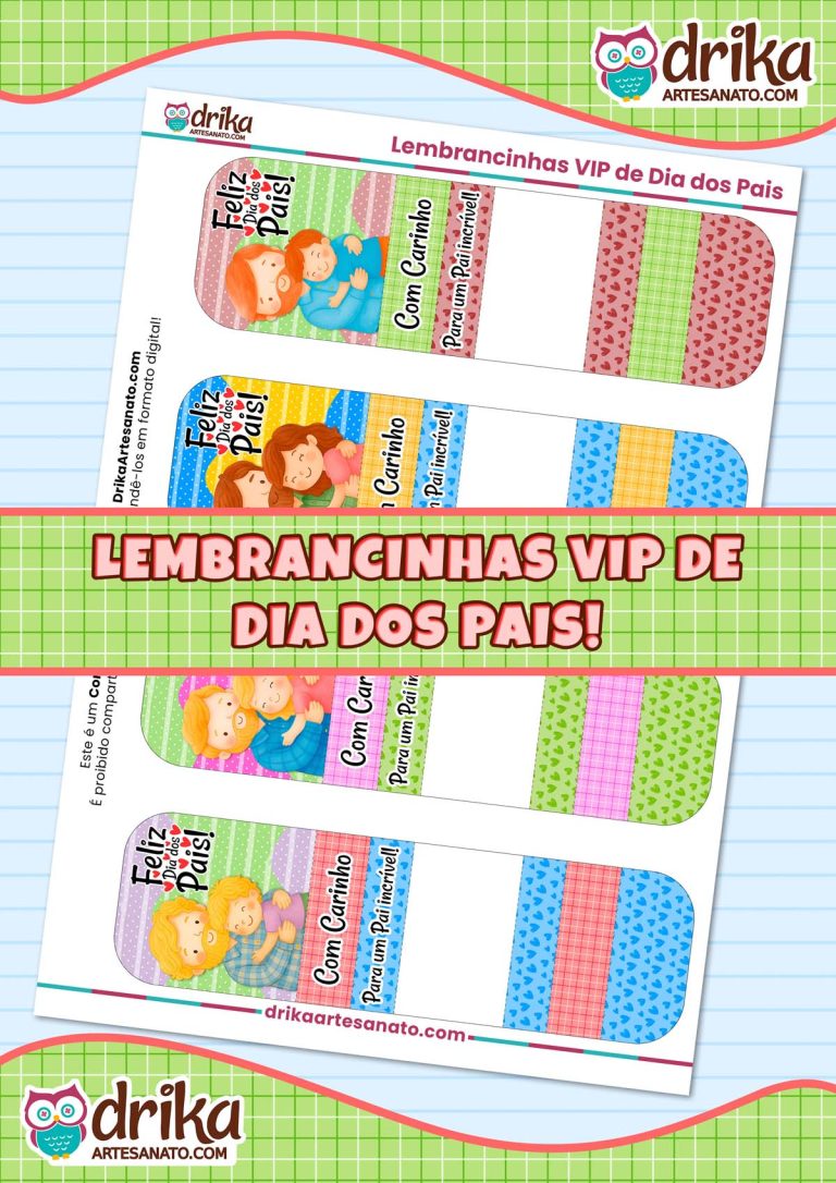 Lembrancinha de Dia dos Pais para Imprimir: Porta-Bis Duplo Cute