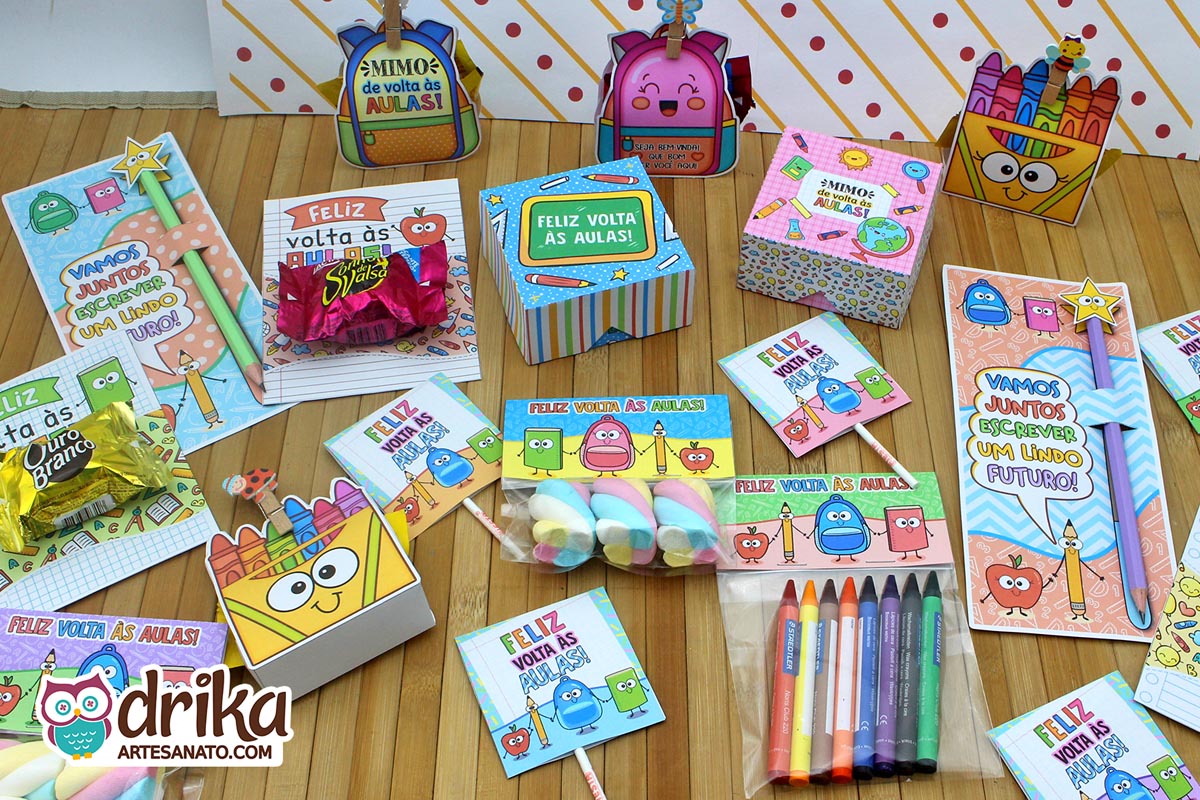 Lembrancinhas de Volta às Aulas: 22 Modelos Prontos para Imprimir e Montar