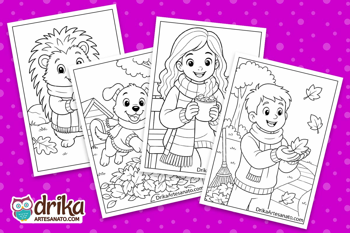 Cozy Autumn Sweater and Scarf Coloring Pages for Kids (20 Free Printables)