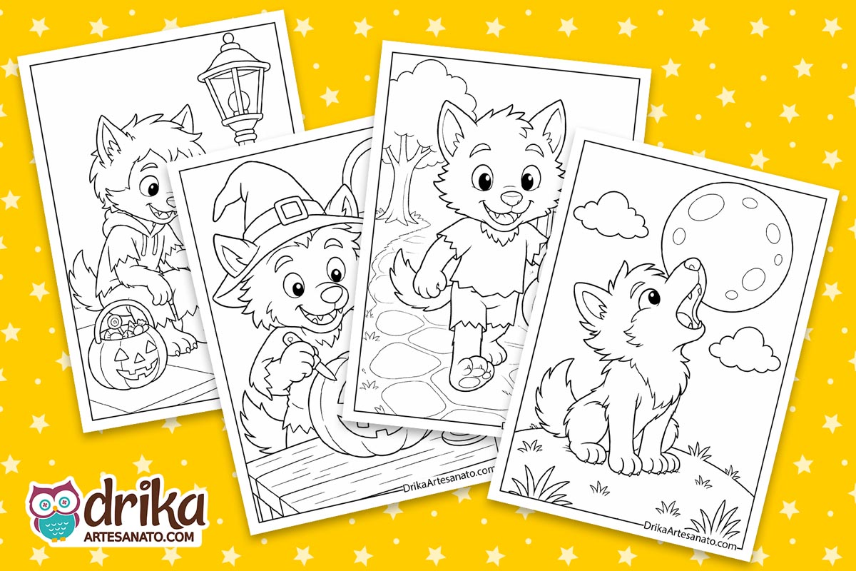 Cute Werewolf Coloring Pages for Kids (20 Free Printables)